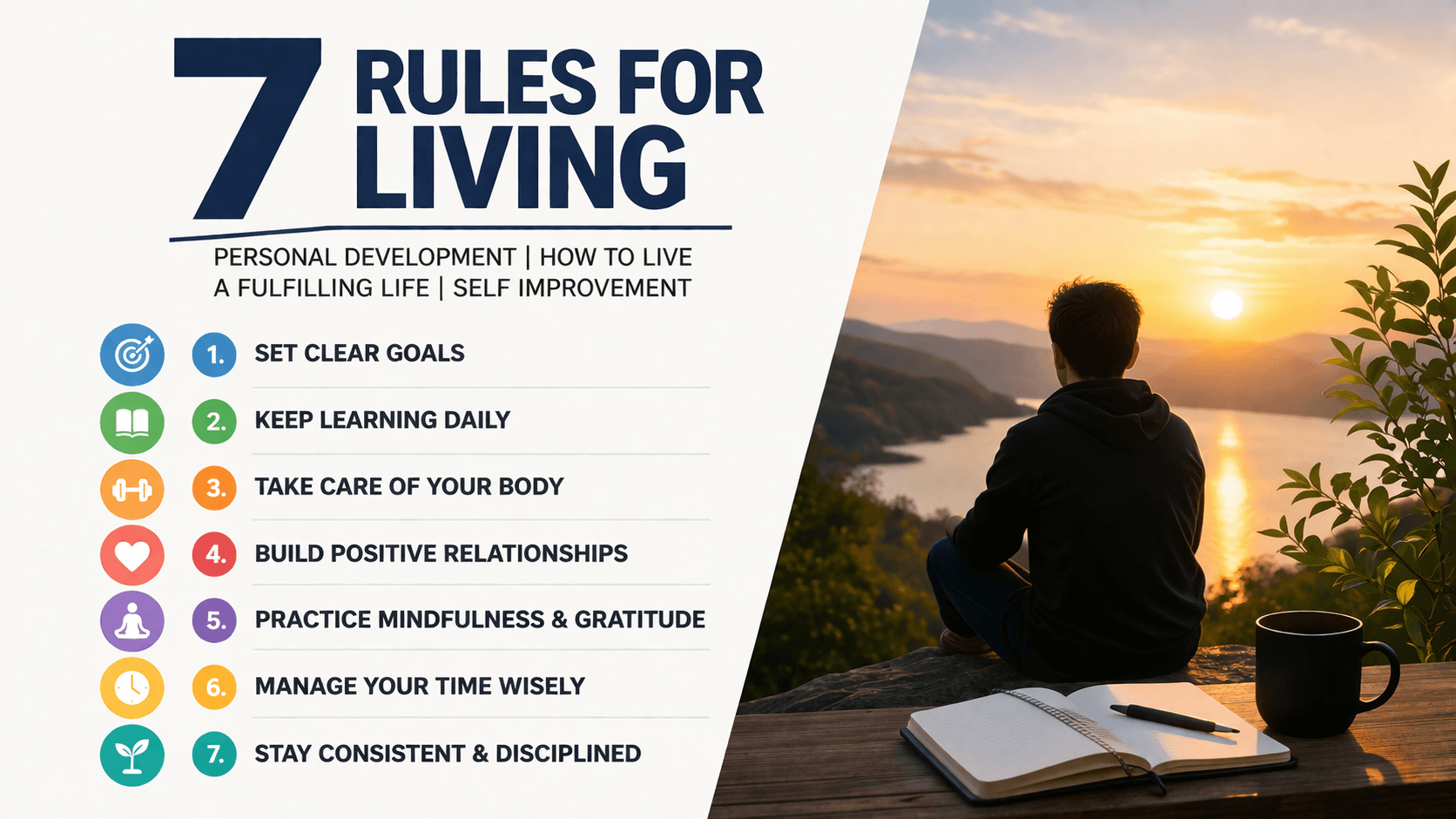 7 Rules for Living Personal Development How to Live a Fulfilling Life Self Improvement